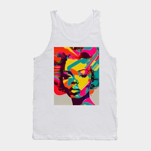 Abstract pop art style woman portrait Tank Top